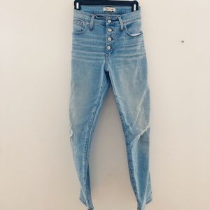 Madewell women’s button fly 9” high rise jeans